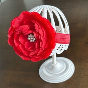 3/$20 Red Floral Headband for Kids